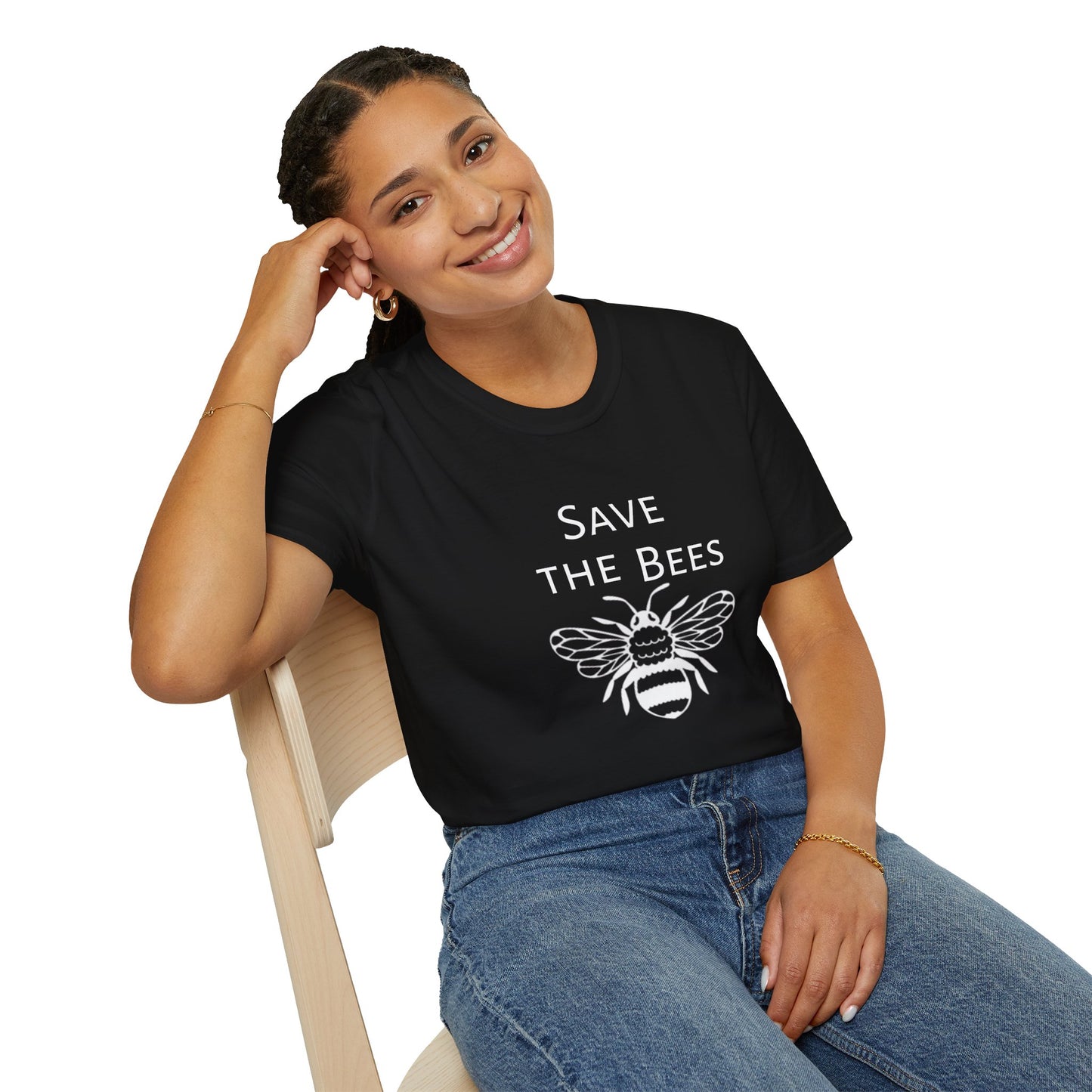 Unisex Softstyle T-Shirt/Save the Bees/With every Save the bees t- shirt purchased 10% of sales goes to bee organization's