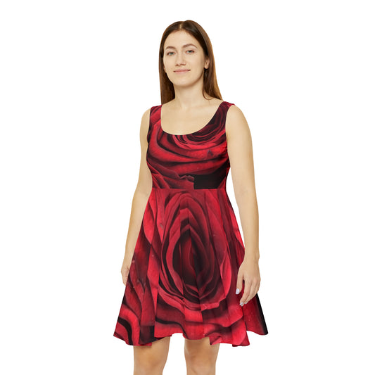 Women's Floral Dress (AOP)/Red Roses