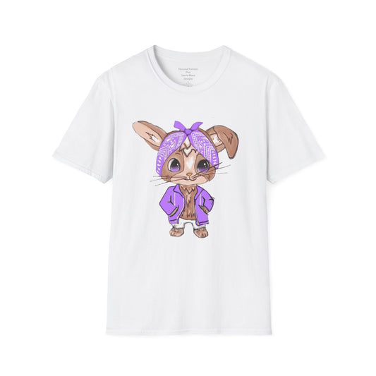 Womans Softstyle T-Shirt/Bandana Bunnie/Light Purple