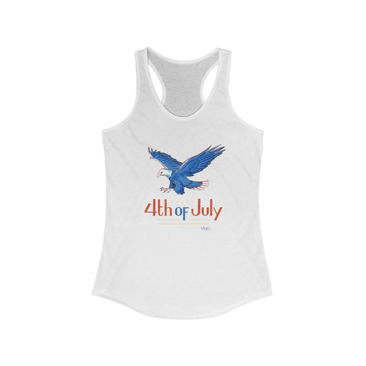 Women's Ideal Racerback Tank/ 4th of July/Eagle