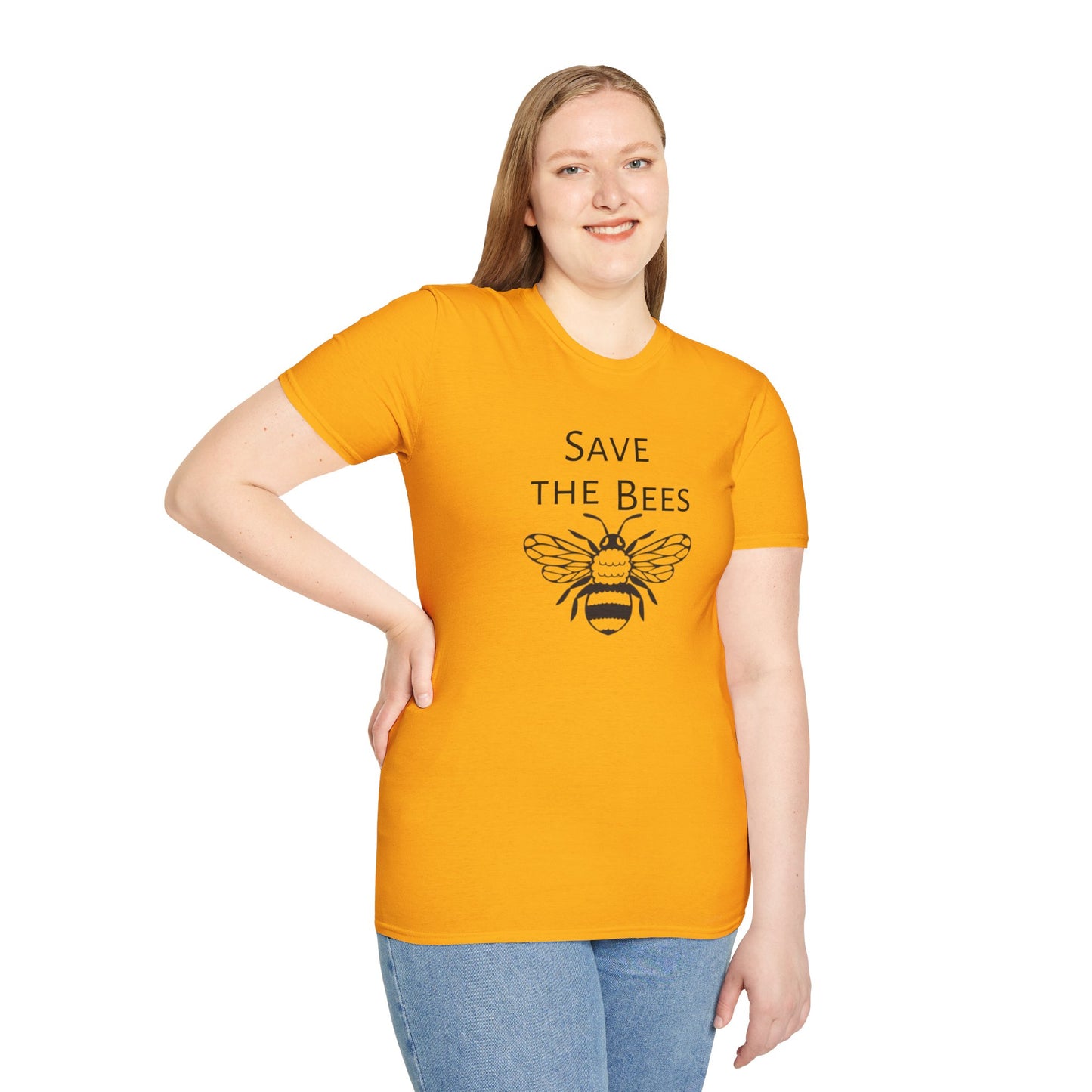 Unisex Softstyle T-Shirt/Save the Bees/With every Save the bees t- shirt purchased 10% of sales goes to bee organization's