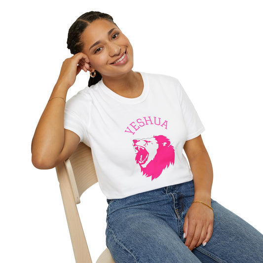 Unisex Softstyle T-Shirt/Yeshua/Pink/Lion