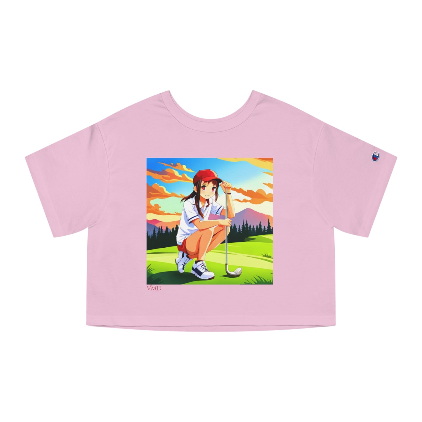 Champion Women's Cropped T-Shirt/Anime/Brunette/Golf