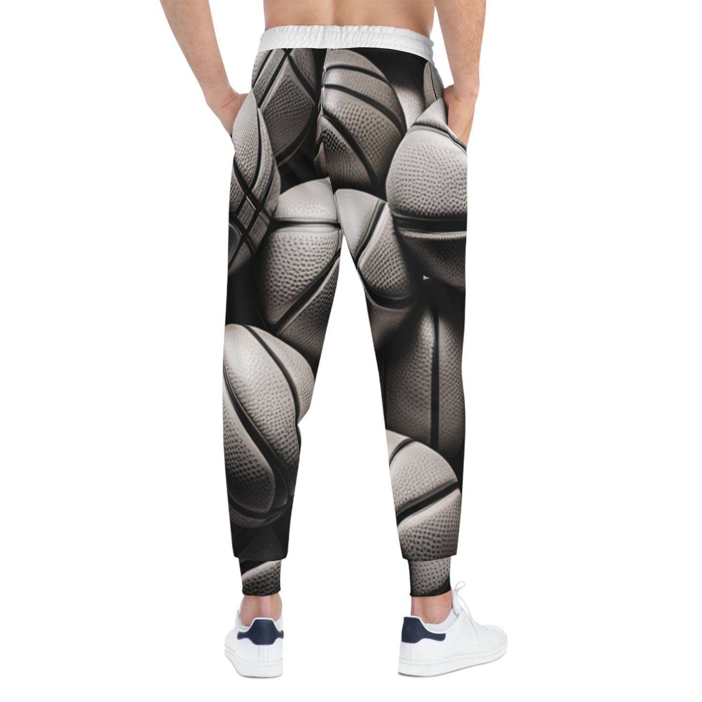 Athletic Joggers (AOP)/Basketballs/Black and White