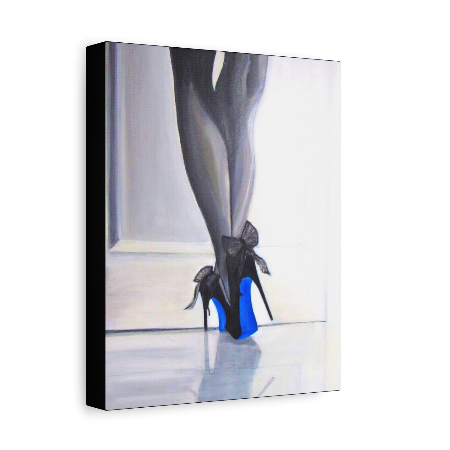 Matte Canvas, Stretched, 1.25"/ Acrylic Painting Print/Blue Bottoms