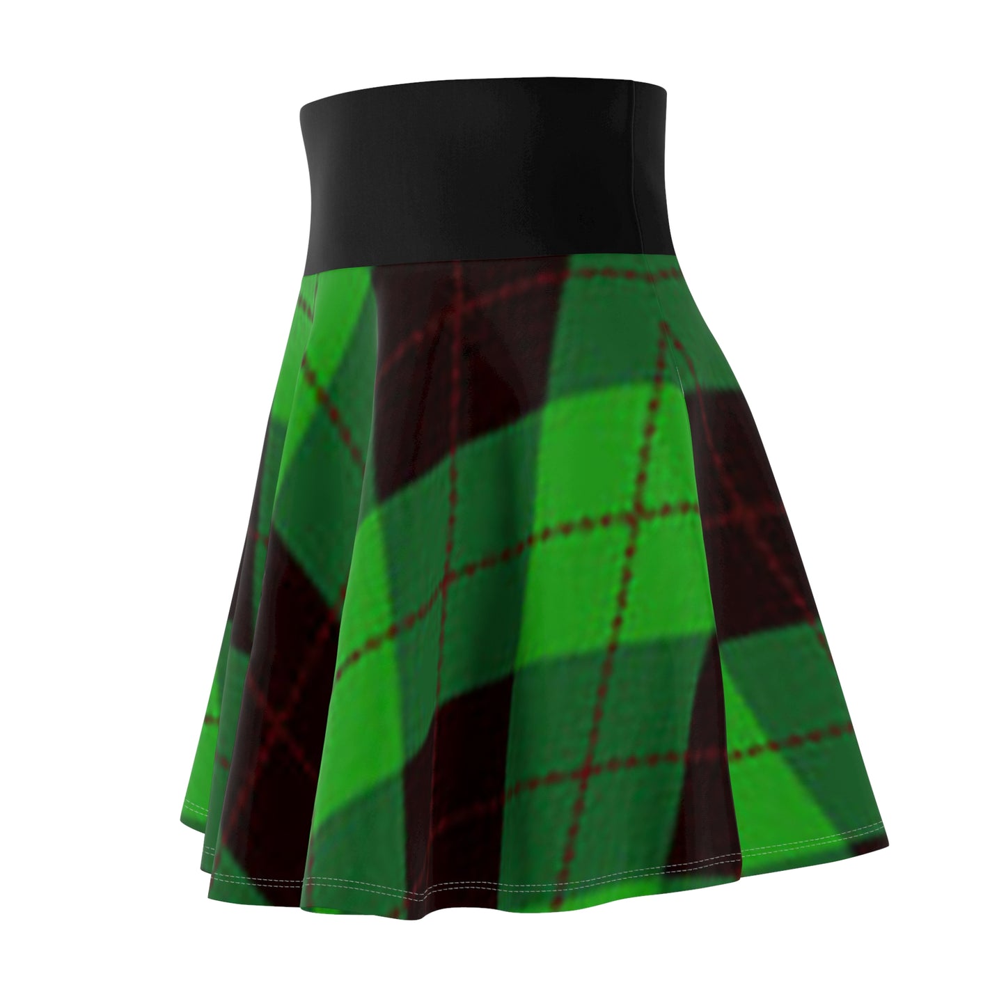 Women's Skirt (AOP)/Green plaid