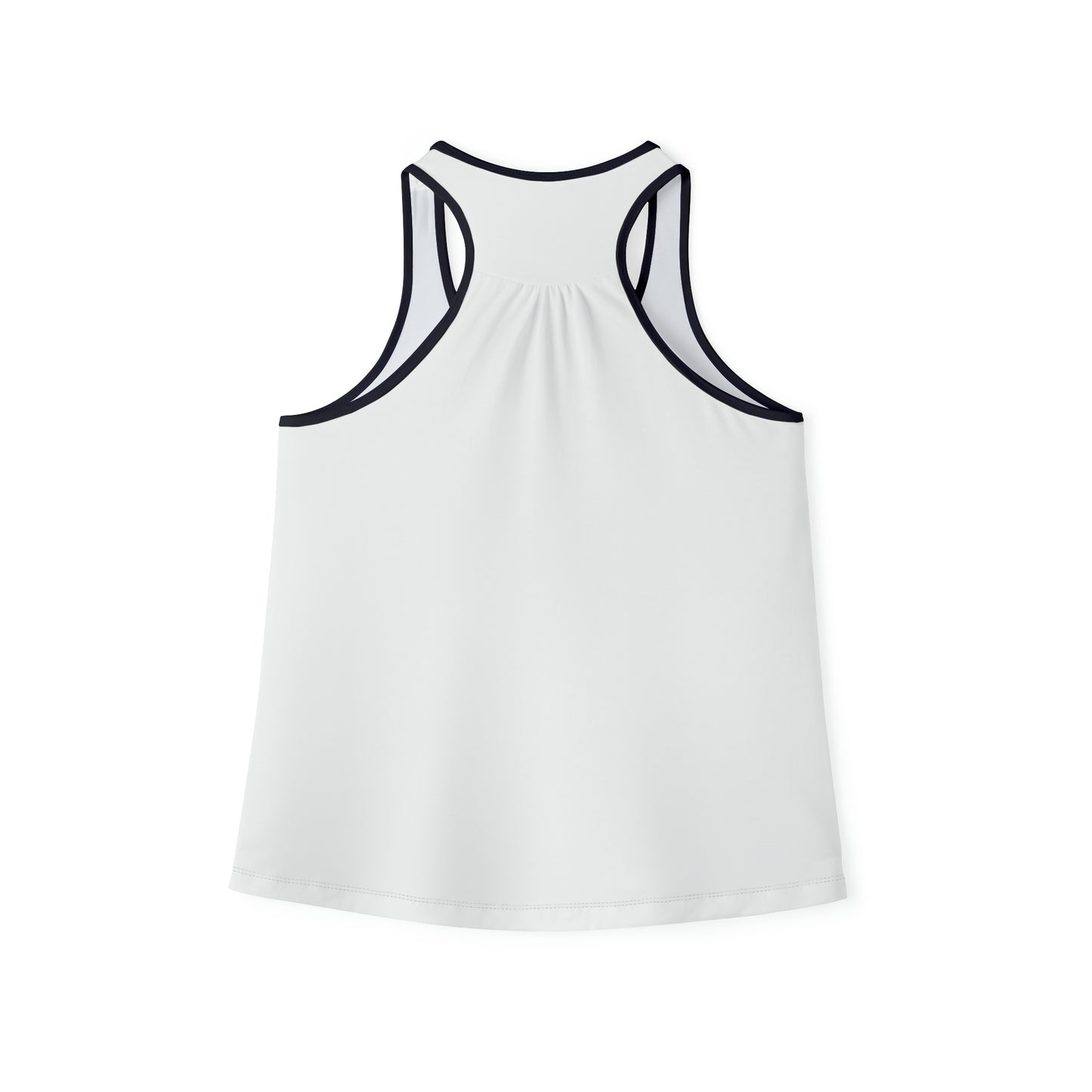 Women's Tank Top/Colored Lining/Black/White (AOP)Palm Tree/Blue/White