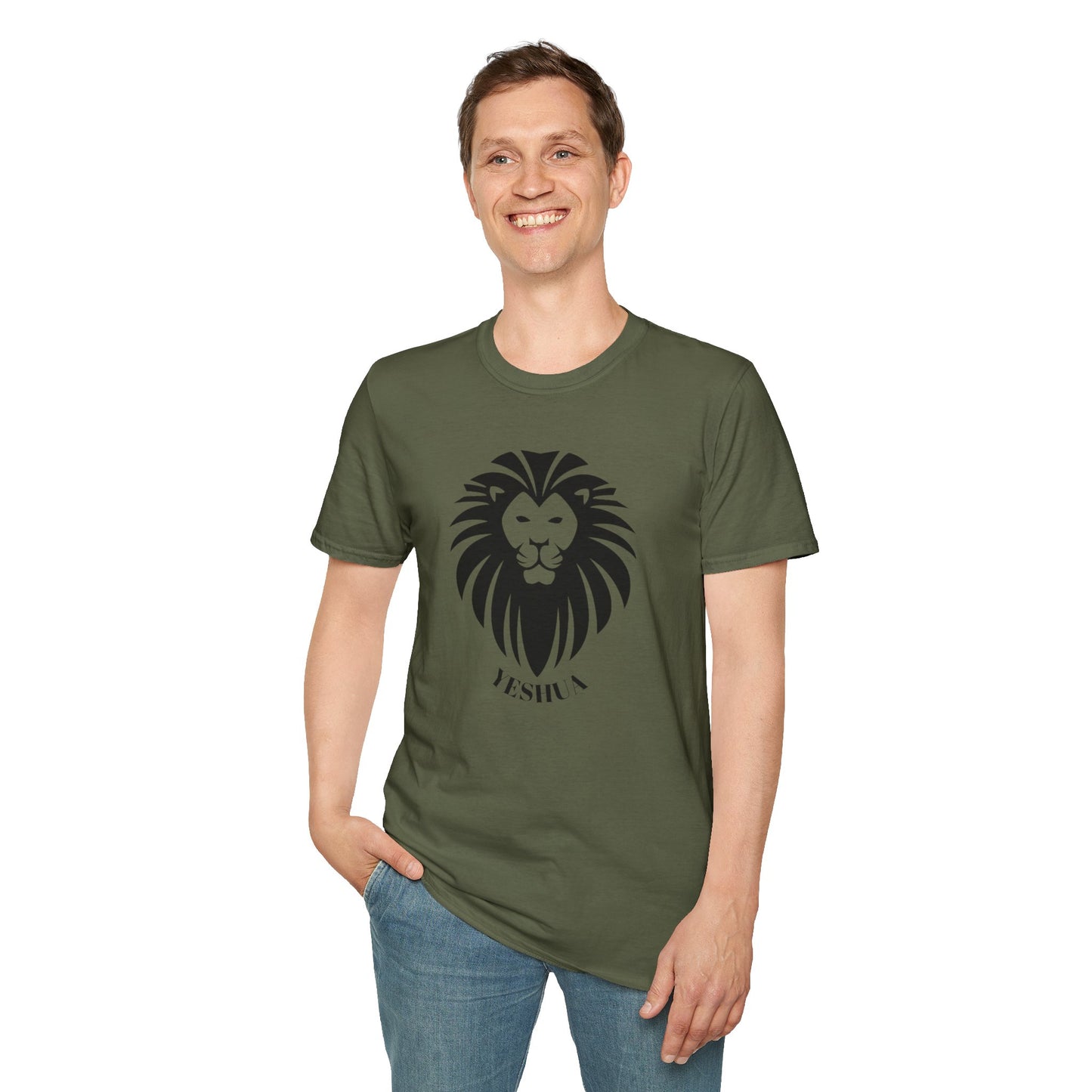 Unisex Softstyle T-Shirt/Yeshua Lion/Black