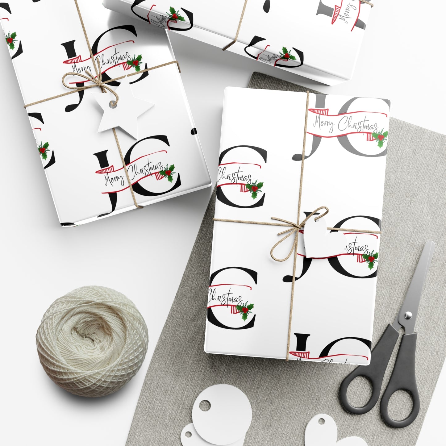 Holiday Gift Wrap Papers /JC/Merry Christmas