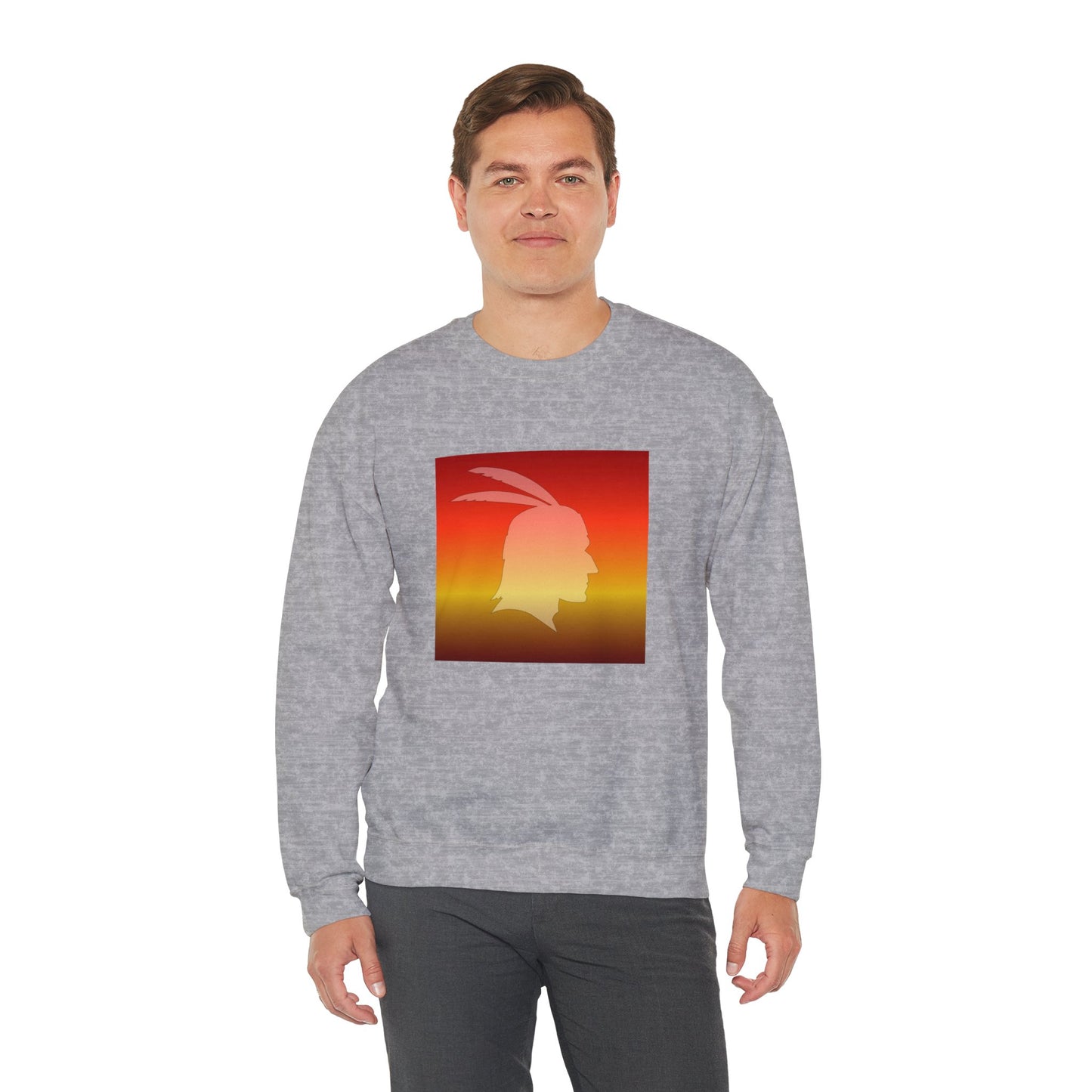 Unisex Heavy Blend™ Crewneck Sweatshirt/Native American/Fall Gradient