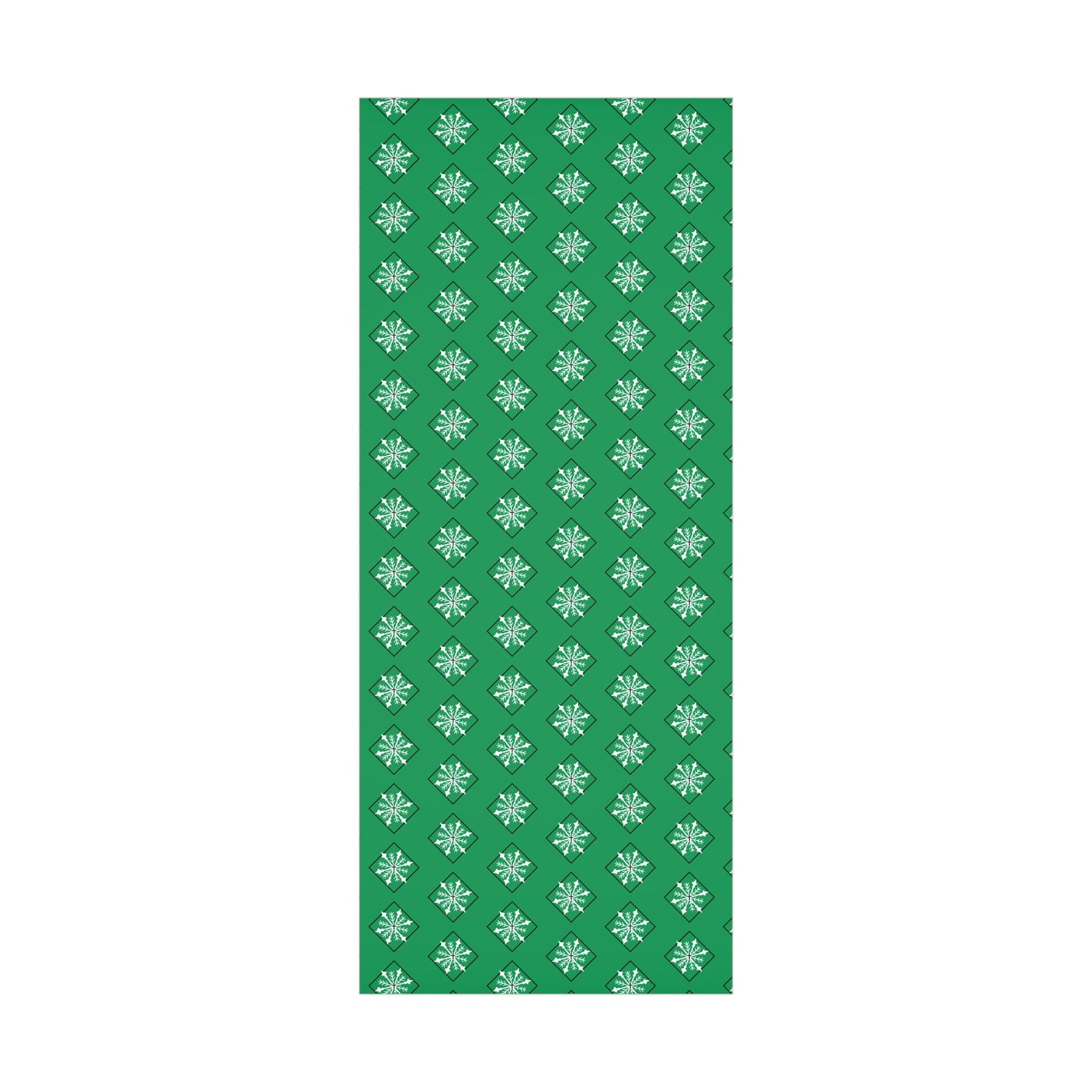 Holiday Gift Wrap Papers/White Snowflake/ Green