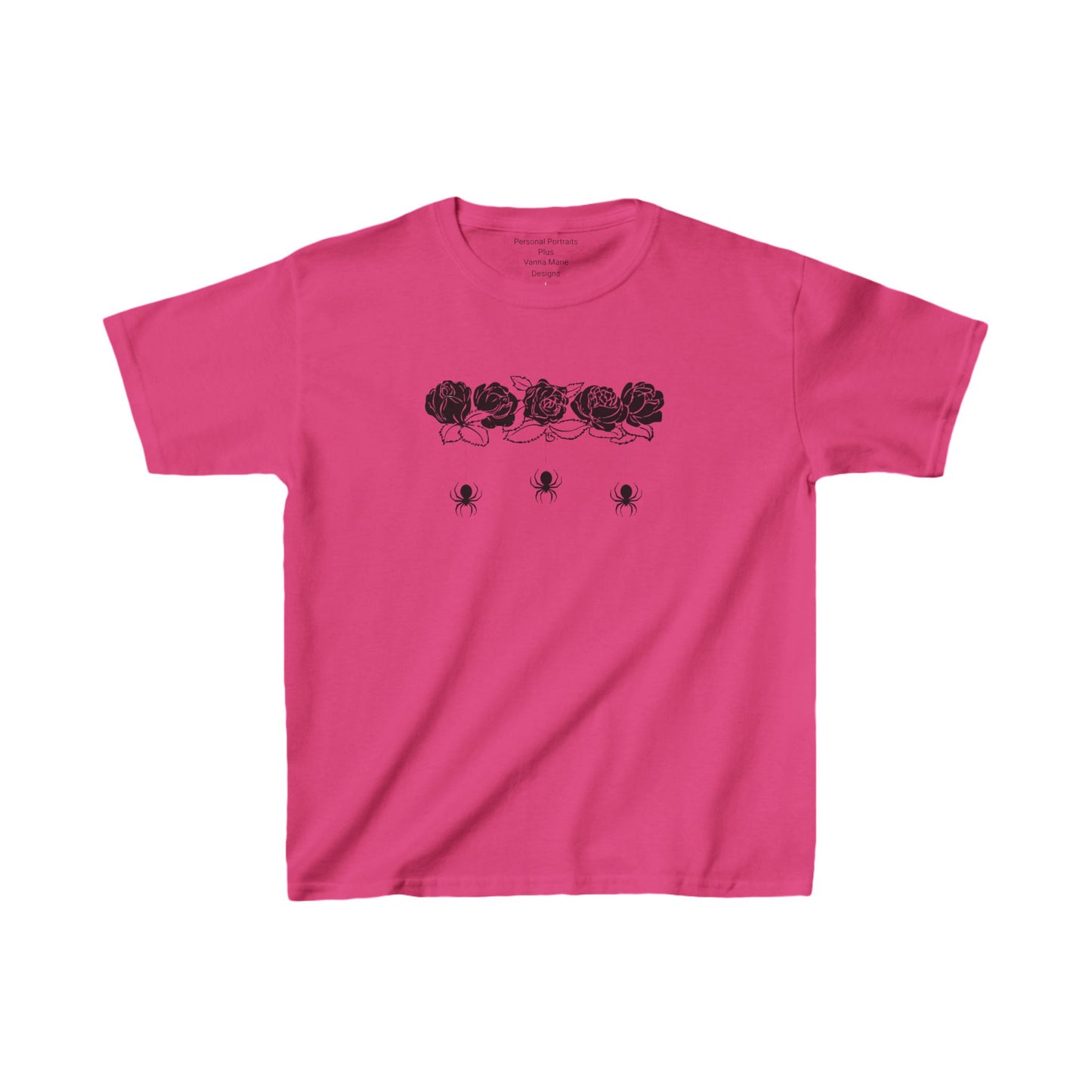 Kids Heavy Cotton™ Tee/Roses And Spiders