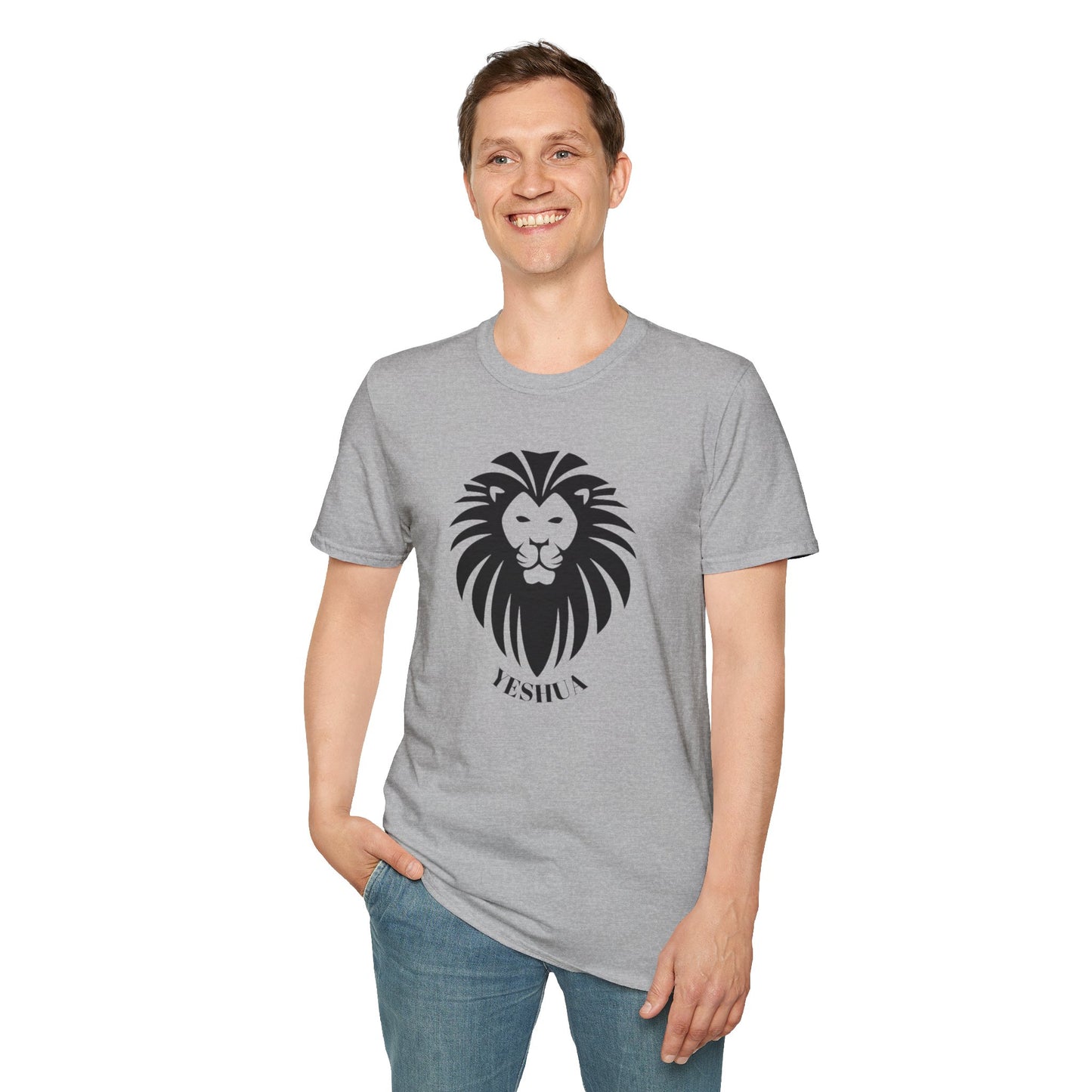 Unisex Softstyle T-Shirt/Yeshua Lion/Black