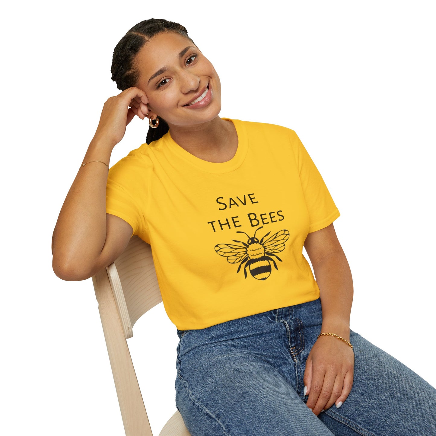 Unisex Softstyle T-Shirt/Save the Bees/With every Save the bees t- shirt purchased 10% of sales goes to bee organization's