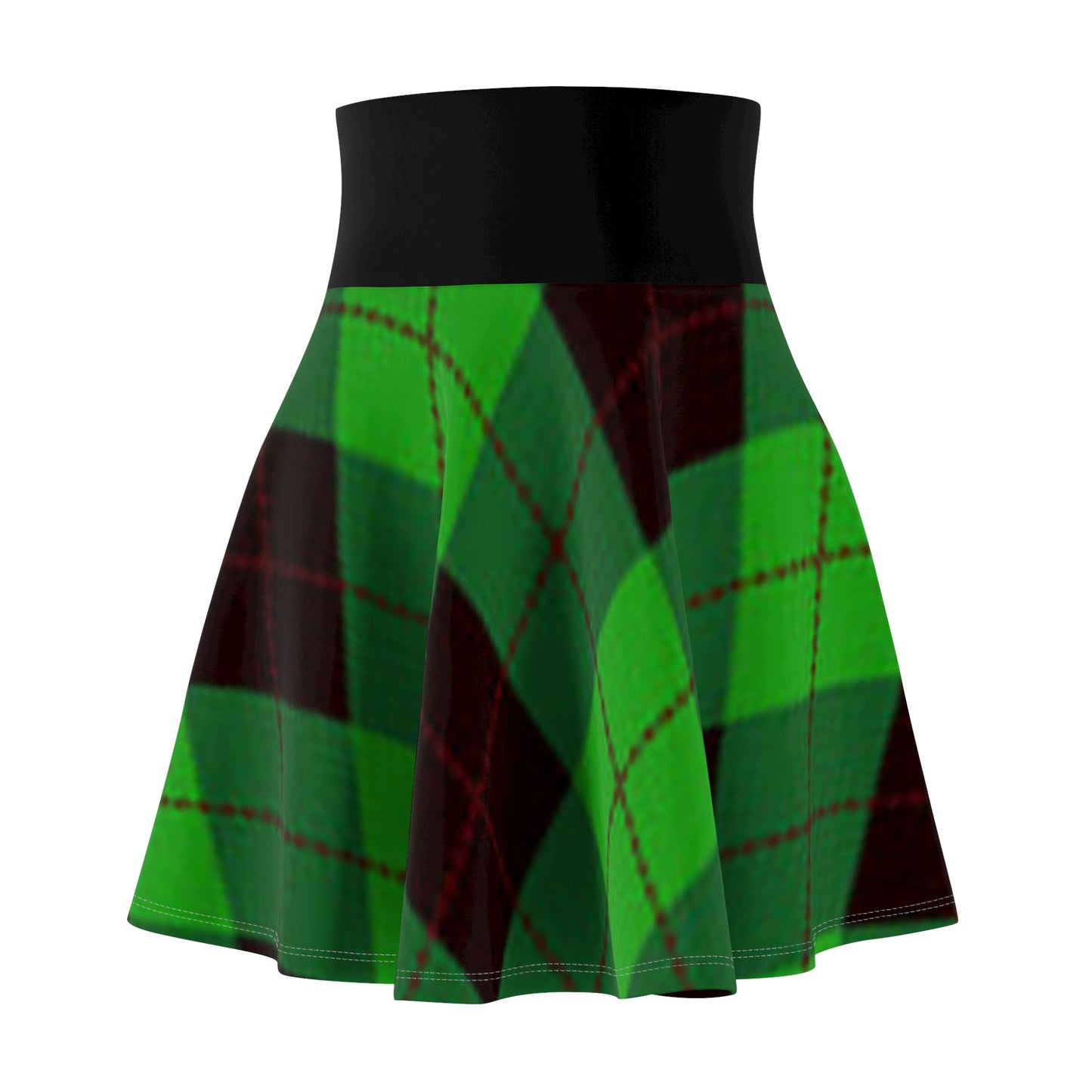 Women's Skirt (AOP)/Green plaid