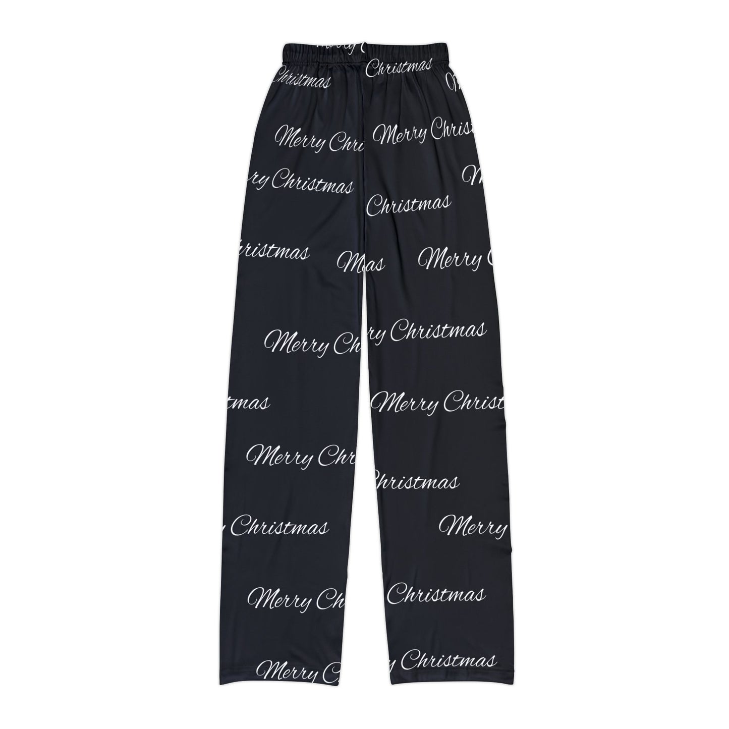 Kids Pajama Pants (AOP)/ Merry Christmas/Black/White