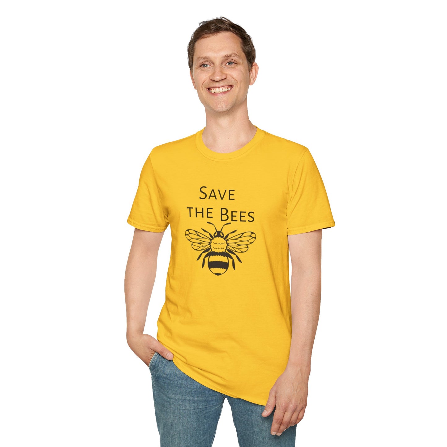 Unisex Softstyle T-Shirt/Save the Bees/With every Save the bees t- shirt purchased 10% of sales goes to bee organization's