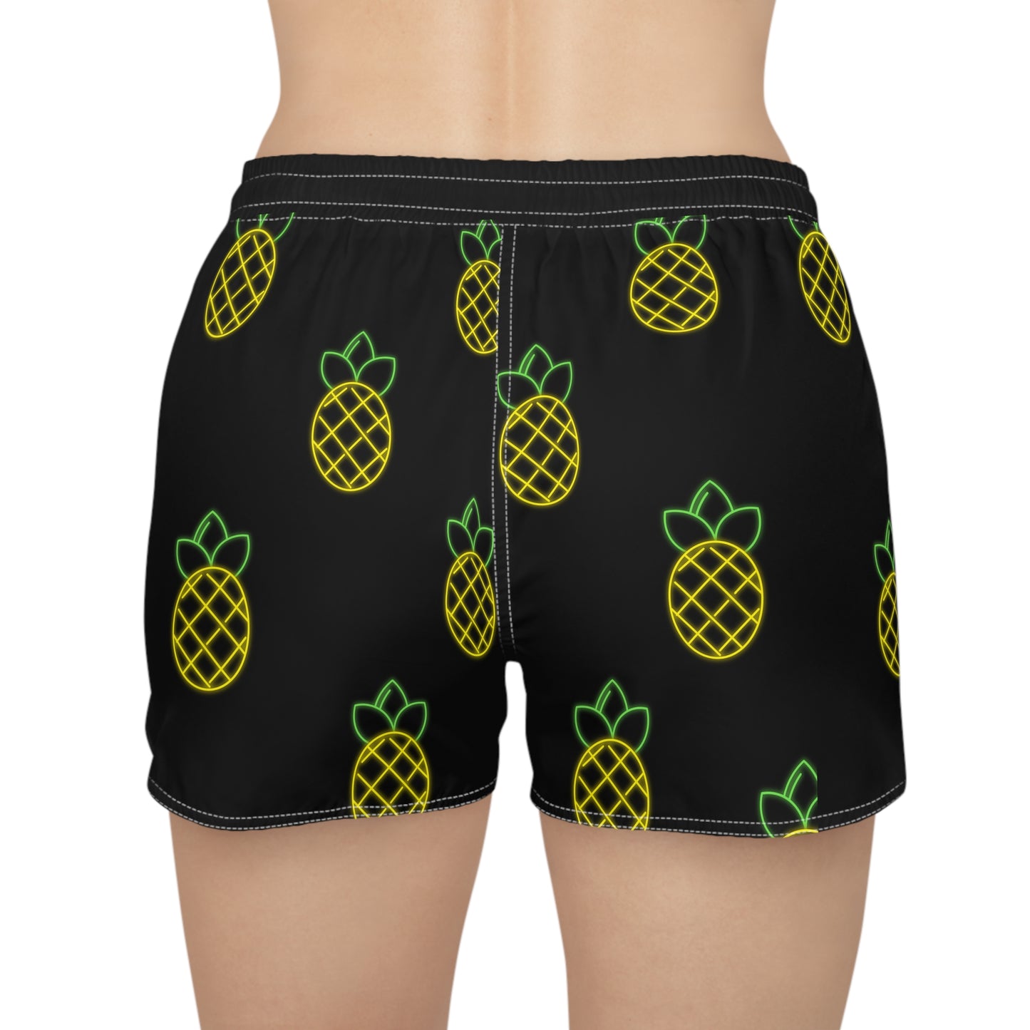 Women's Casual Shorts (AOP)/Neon Pineapples