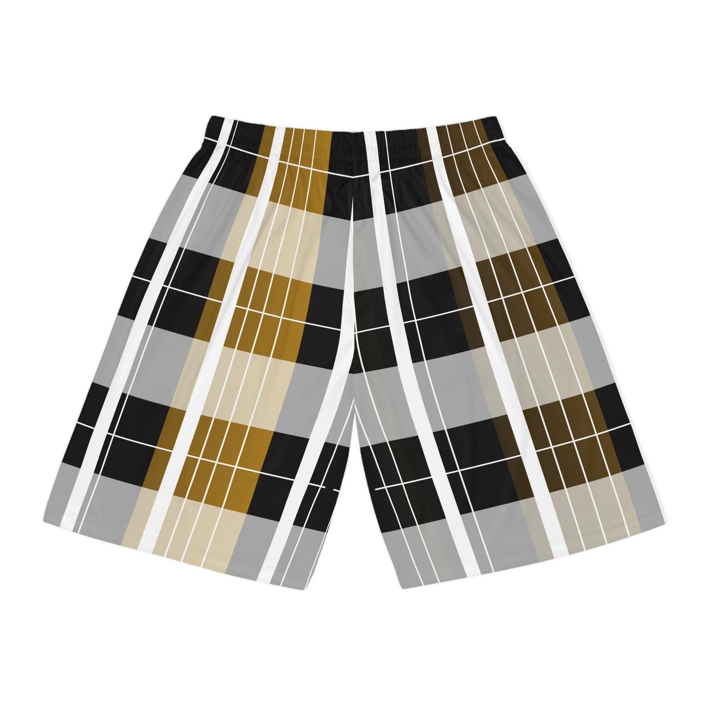 Basketball Shorts (AOP)/Gold Plaid