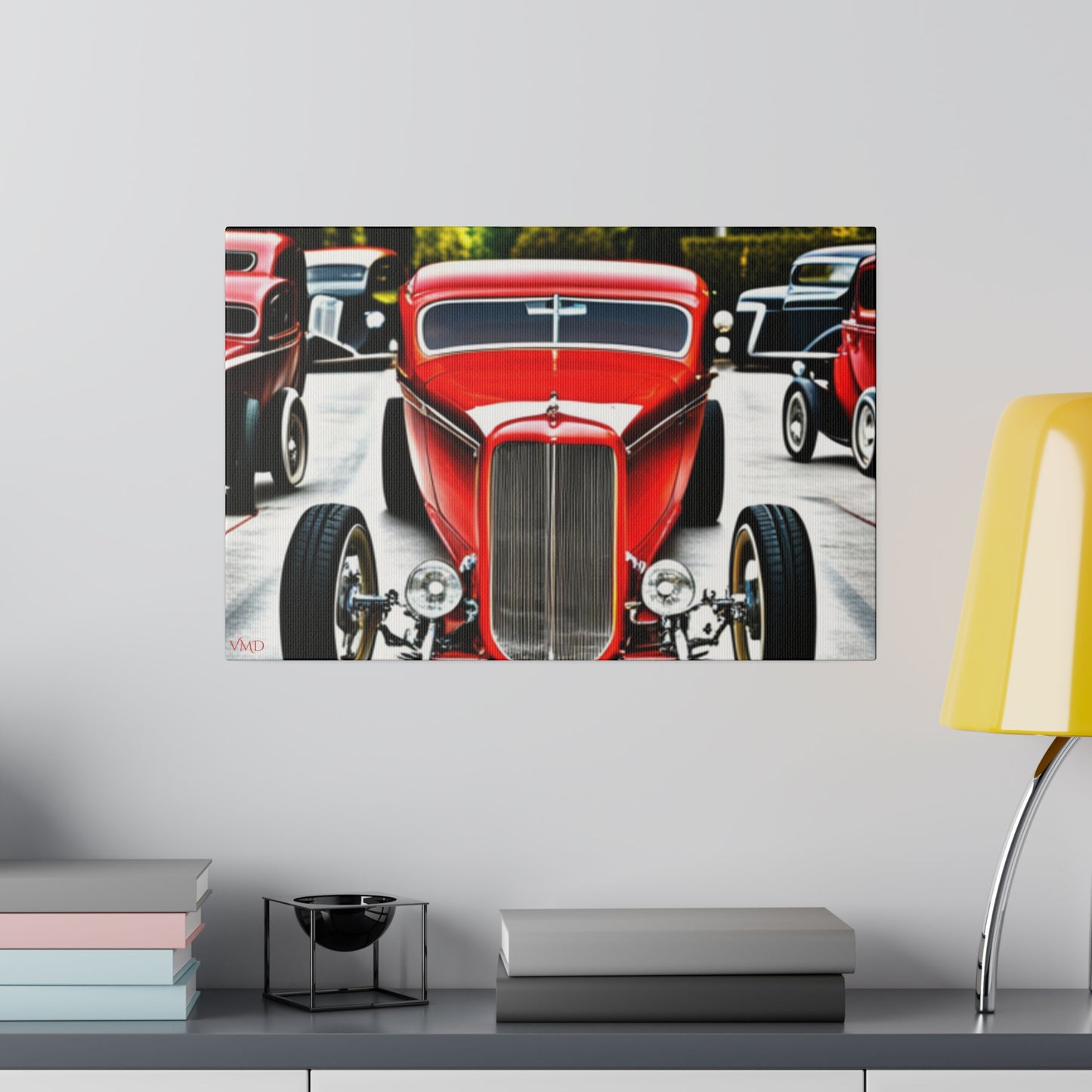 Digital Print Canvas, Stretched, 0.75"/Hot Rods Red