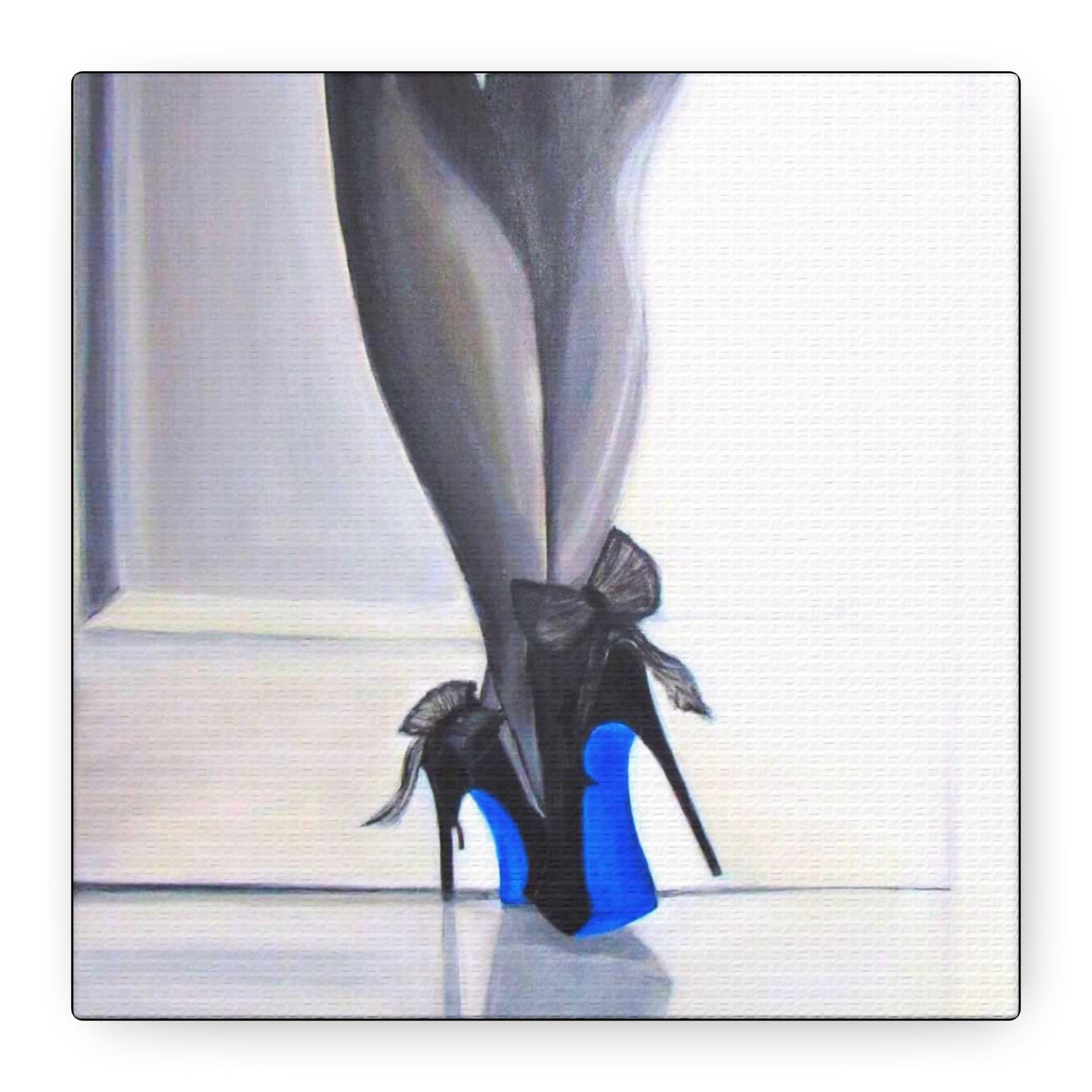 Matte Canvas, Stretched, 1.25"/ Acrylic Painting Print/Blue Bottoms