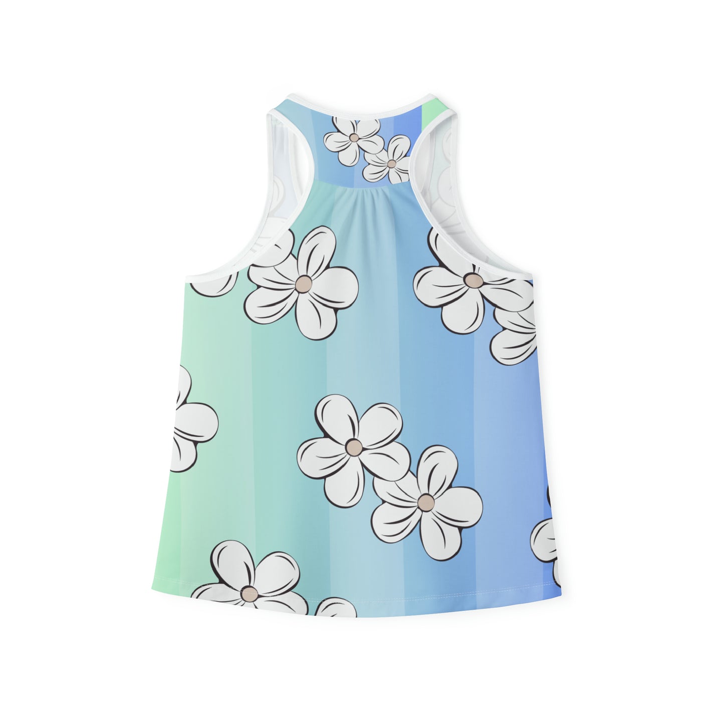 Women's Tank Top/Colored Lining/Black /White (AOP)/Pastel/Flowers