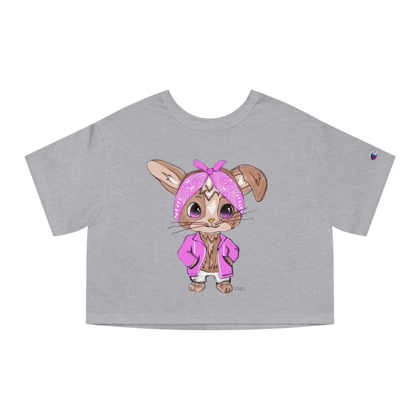 Champion Women's Cropped T-Shirt/Bandana Bunnie/Baby Pink