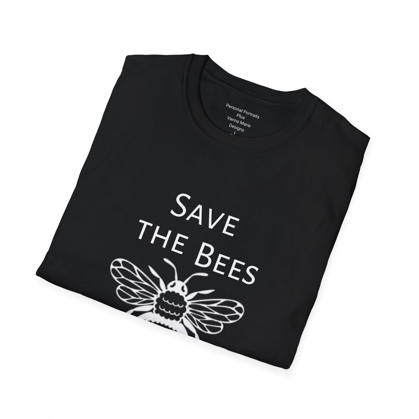 Unisex Softstyle T-Shirt/Save the Bees/With every Save the bees t- shirt purchased 10% of sales goes to bee organization's