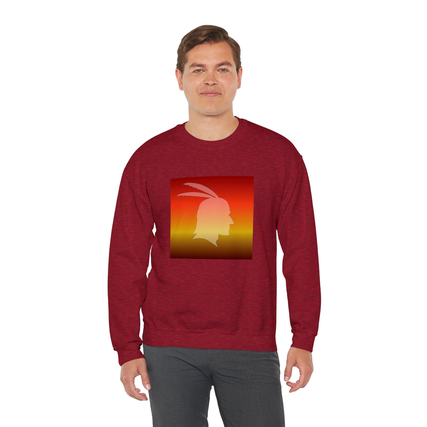 Unisex Heavy Blend™ Crewneck Sweatshirt/Native American/Fall Gradient