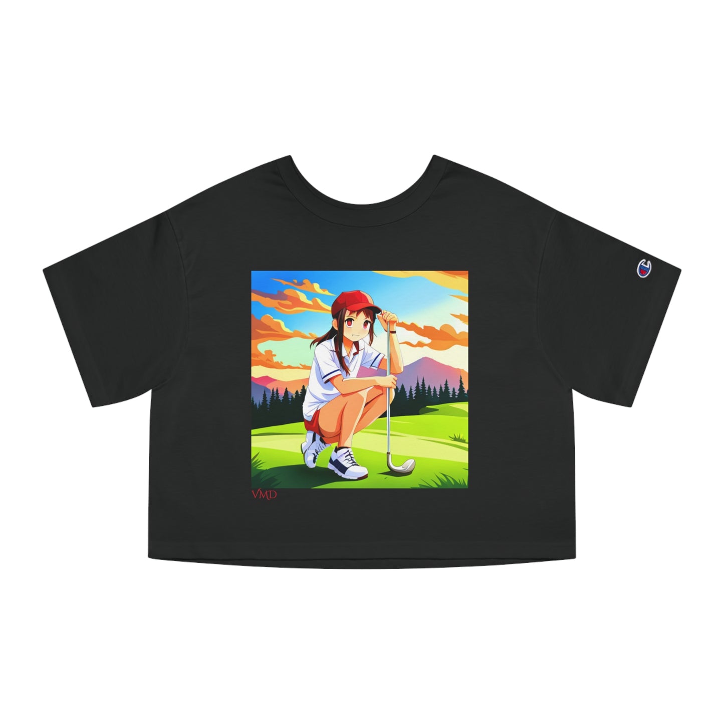 Champion Women's Cropped T-Shirt/Anime/Brunette/Golf