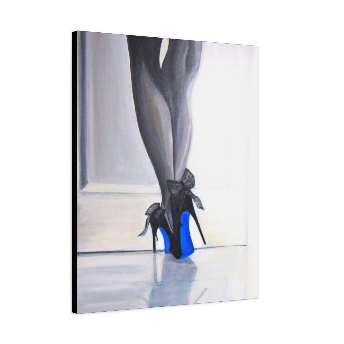 Matte Canvas, Stretched, 1.25"/ Acrylic Painting Print/Blue Bottoms