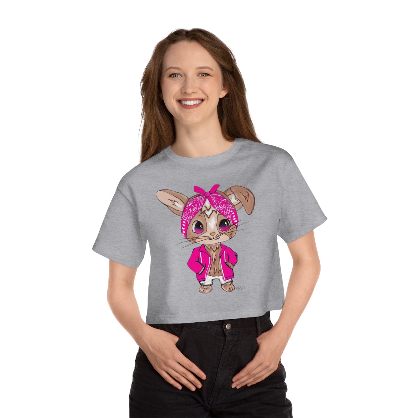 Champion Women's Cropped T-Shirt/Bandana Bunnie/Pink