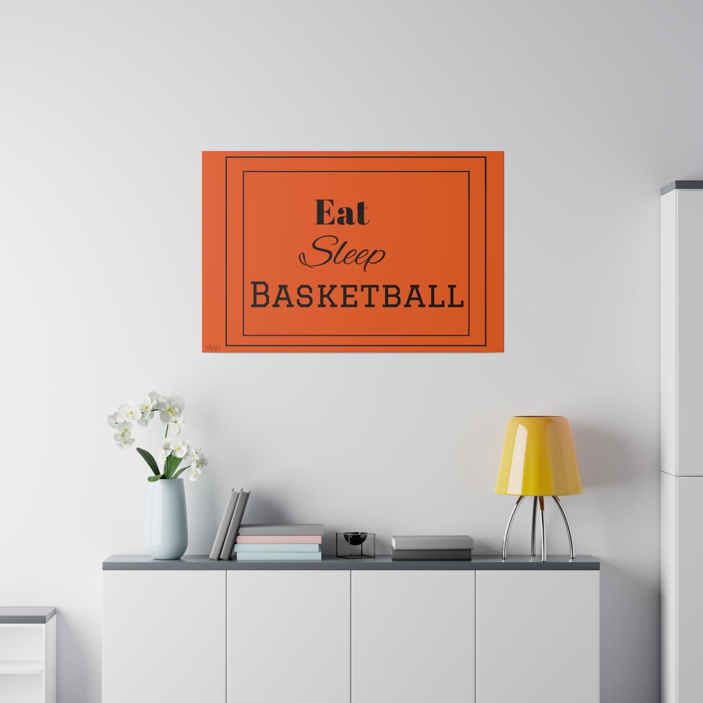 Digital Portrait Print/Canvas, Stretched, 0.75"/Eat Sleep Basketball/OR/BG