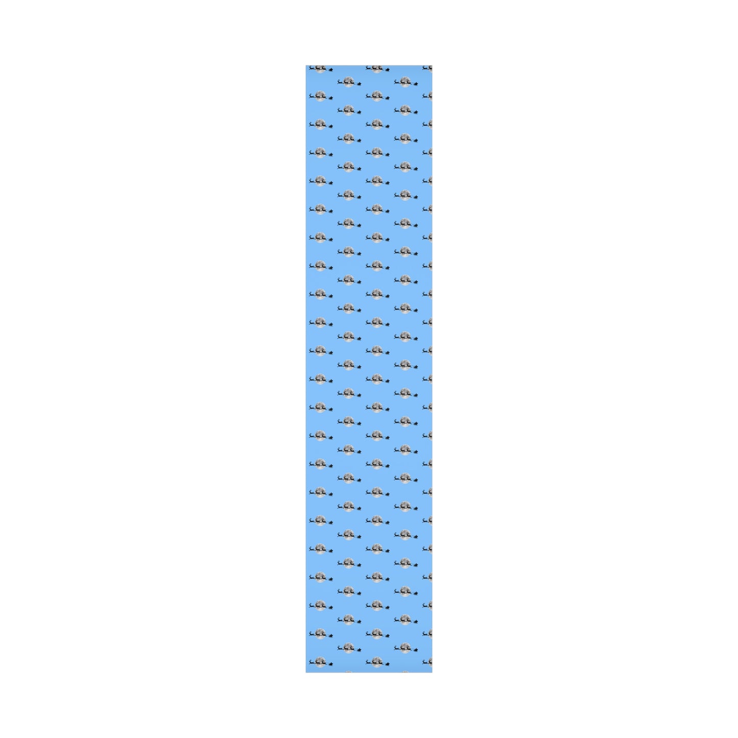 Holiday Gift Wrap Papers/ Blue/Santa in the sky Silhouette