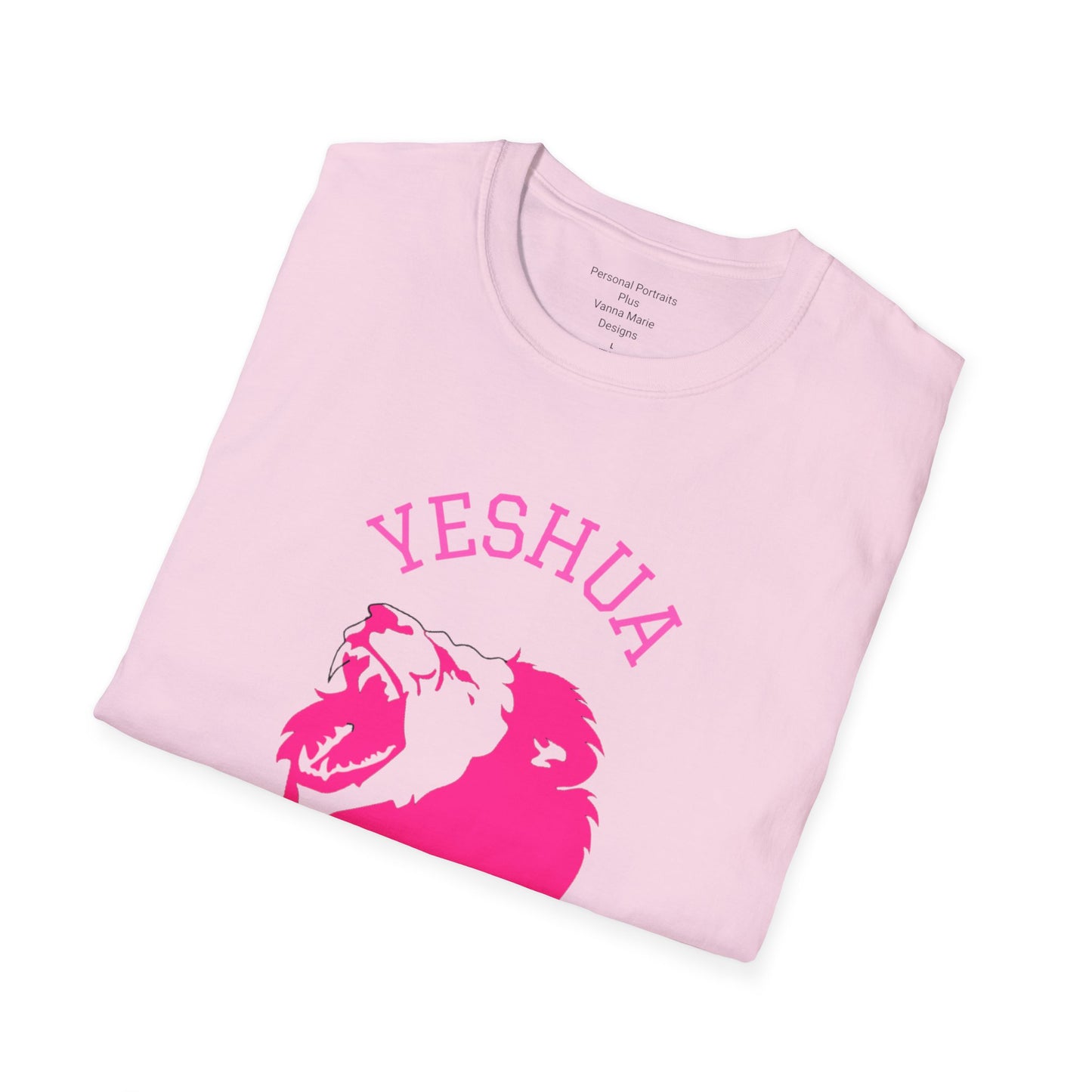 Unisex Softstyle T-Shirt/Yeshua/Pink/Lion