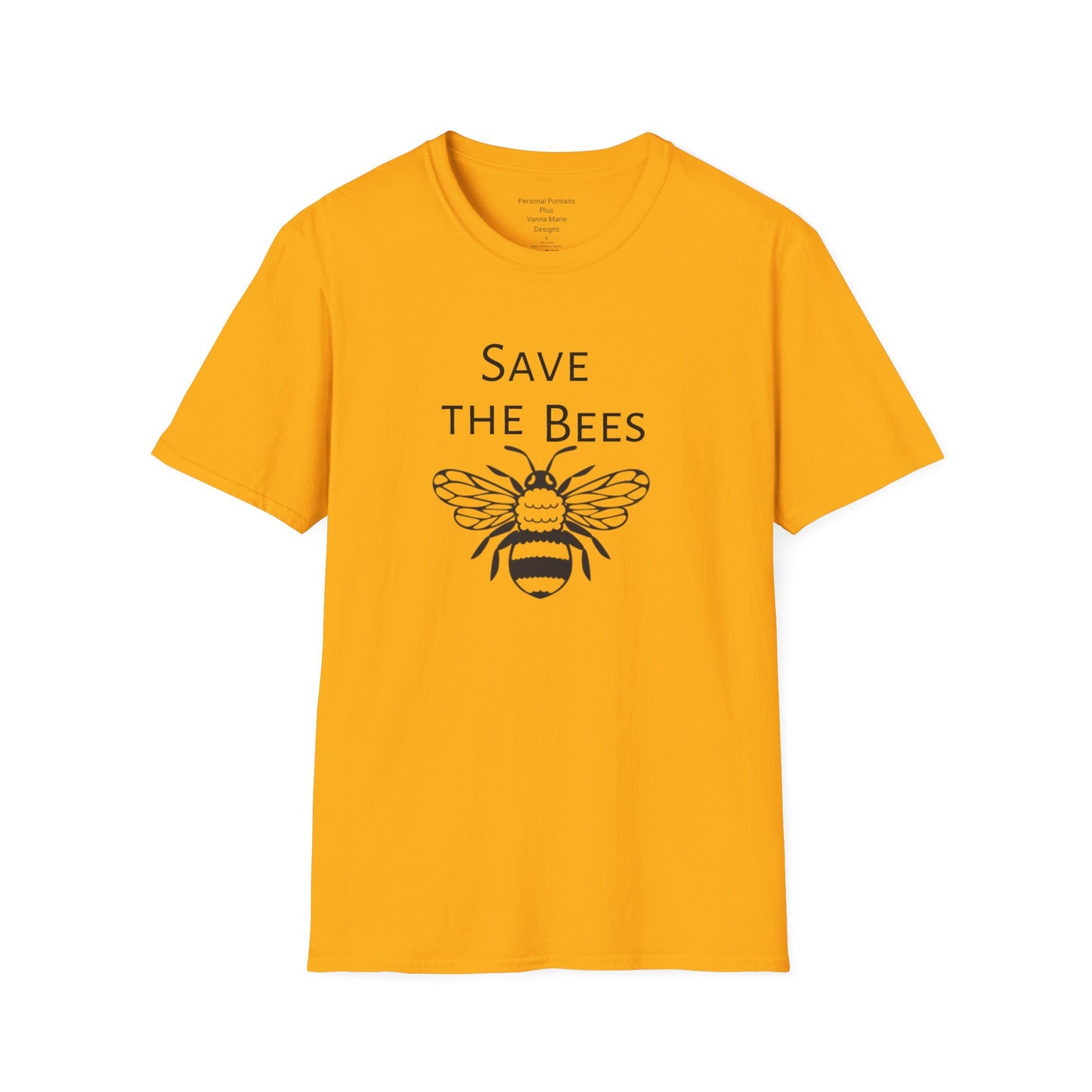 Unisex Softstyle T-Shirt/Save the Bees/With every Save the bees t- shirt purchased 10% of sales goes to bee organization's