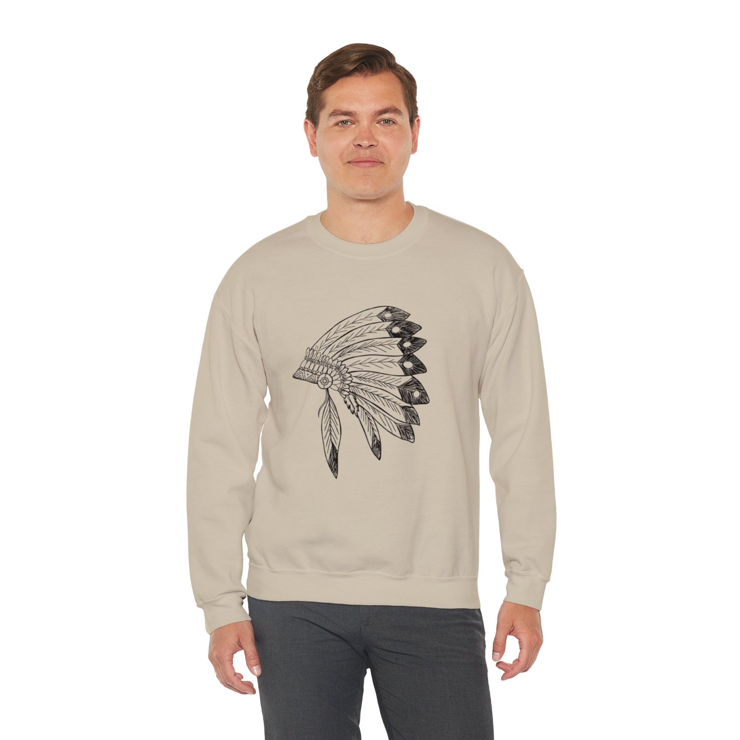 Unisex Heavy Blend™ Crewneck Sweatshirt/Chief Head Dress