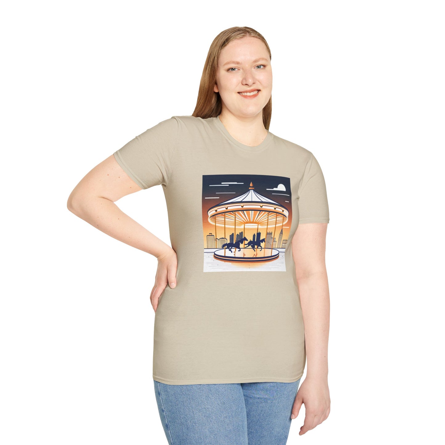 Unisex Softstyle T-Shirt/Carousel 1/Digital Art