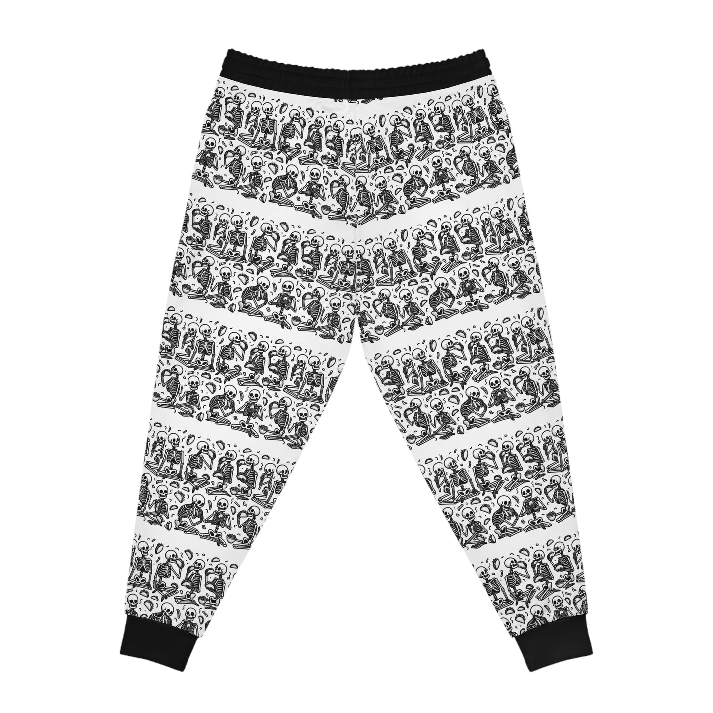 Unisex Athletic Joggers (AOP)/ Skeletons Eating Tacos/Halloween