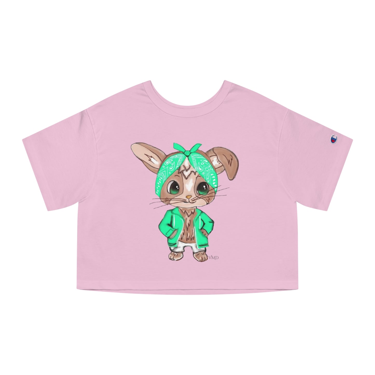 Champion Women's Cropped T-Shirt/Bandana Bunnie/Teal