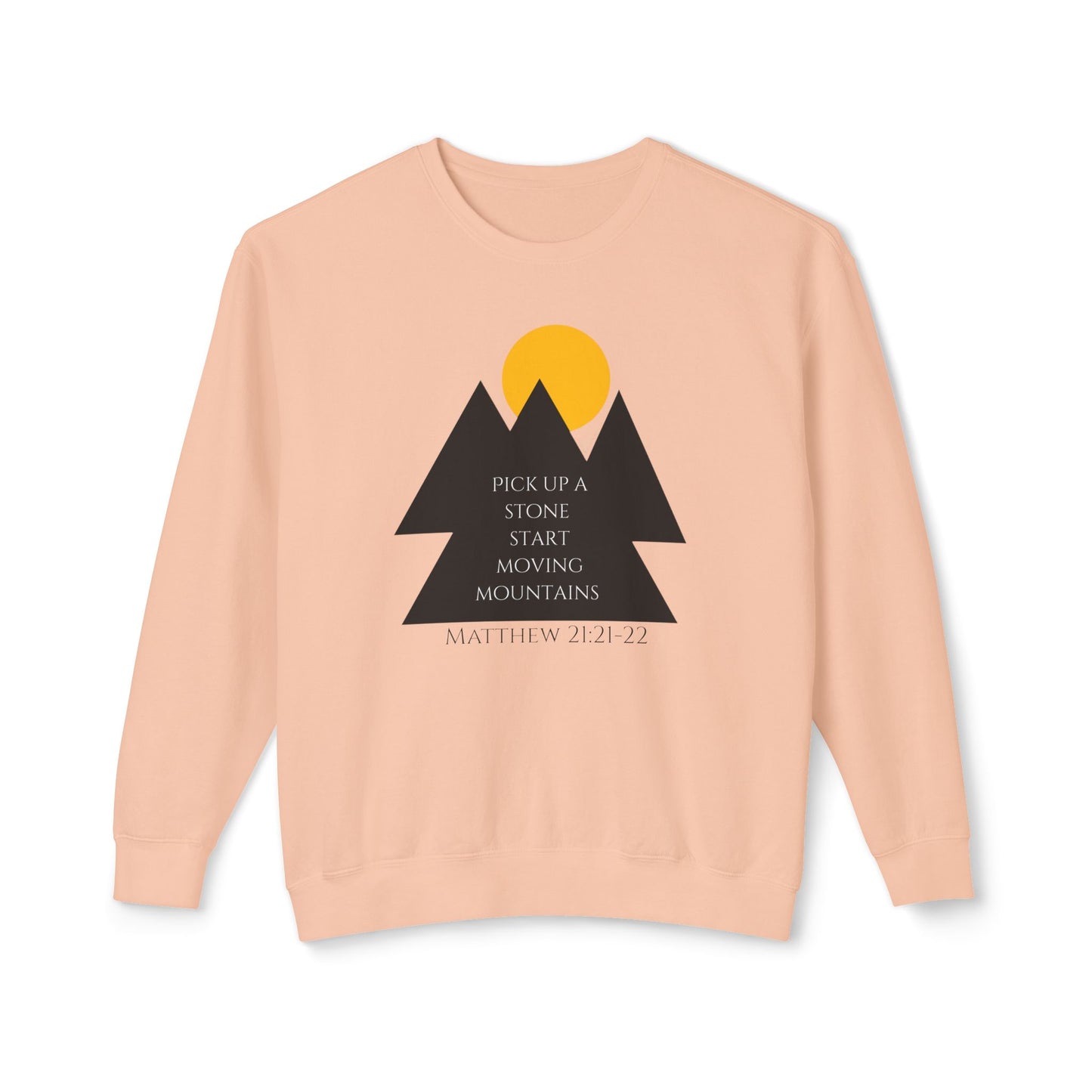 Unisex Lightweight Crewneck Sweatshirt/ Matthew 21:21-22/Mountains