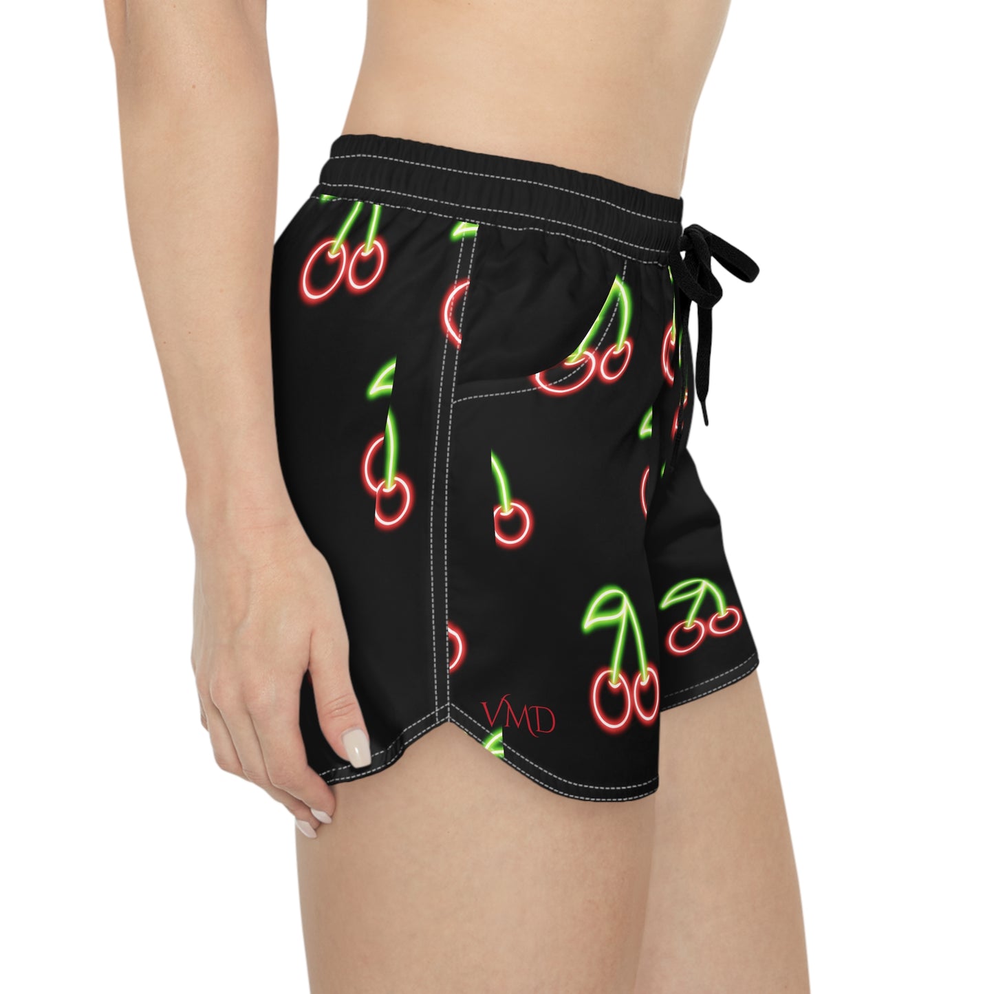 Women's Casual Shorts (AOP)Neon Cherries