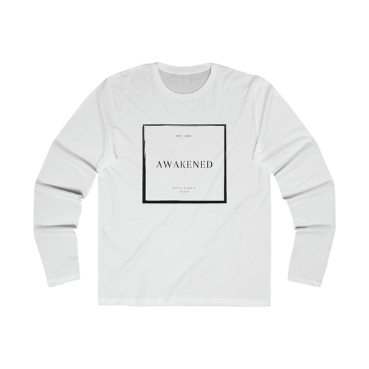 Men's Long Sleeve Crew Tee/Awakened/Christian