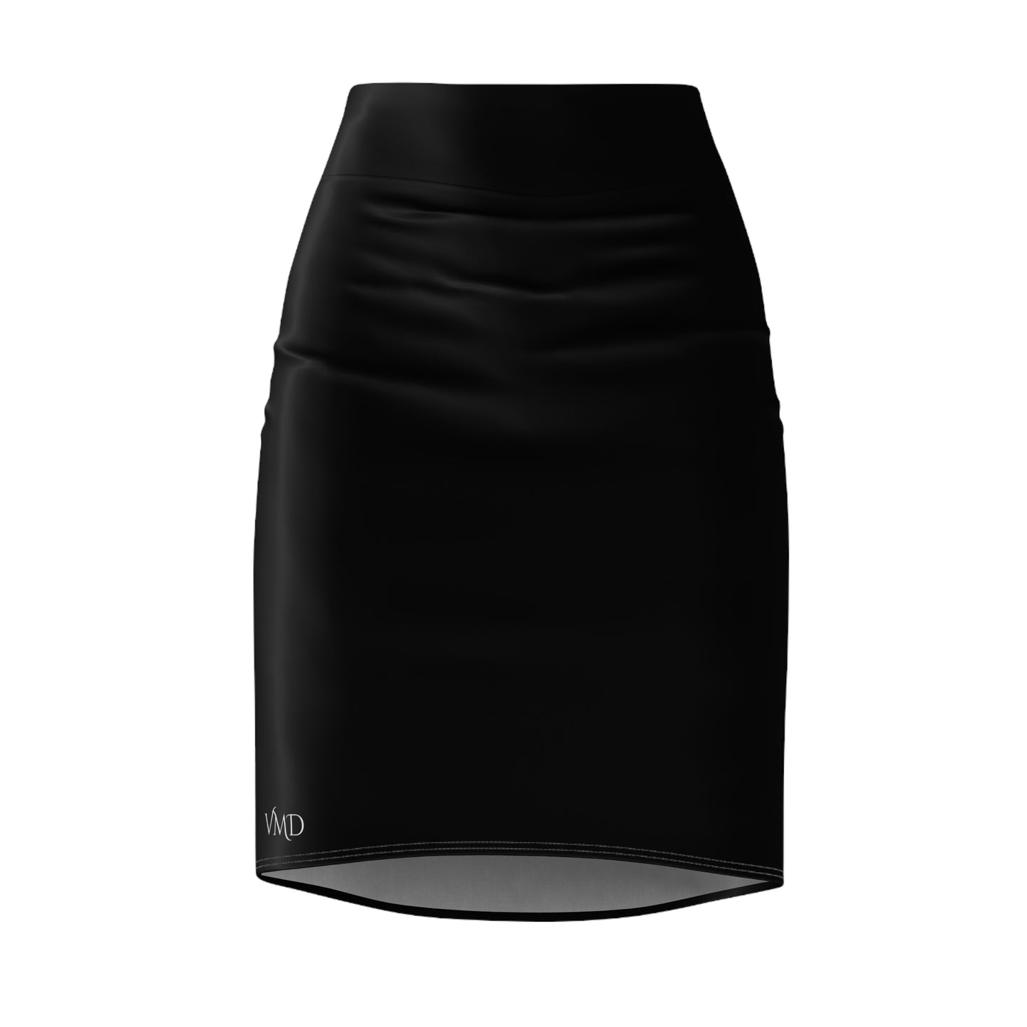 Women's Pencil Skirt (AOP)/Solid Black