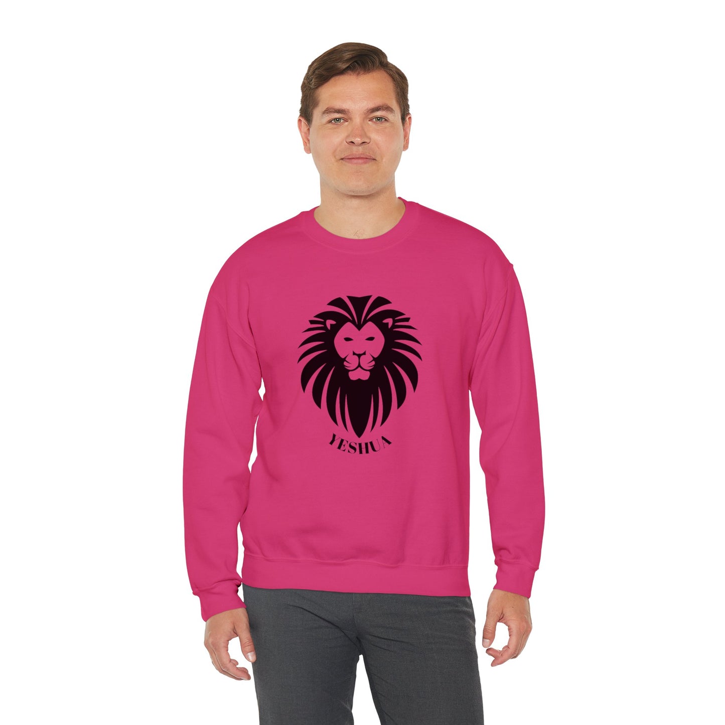 Unisex Heavy Blend™ Crewneck Sweatshirt/Yeshua Lion/Black