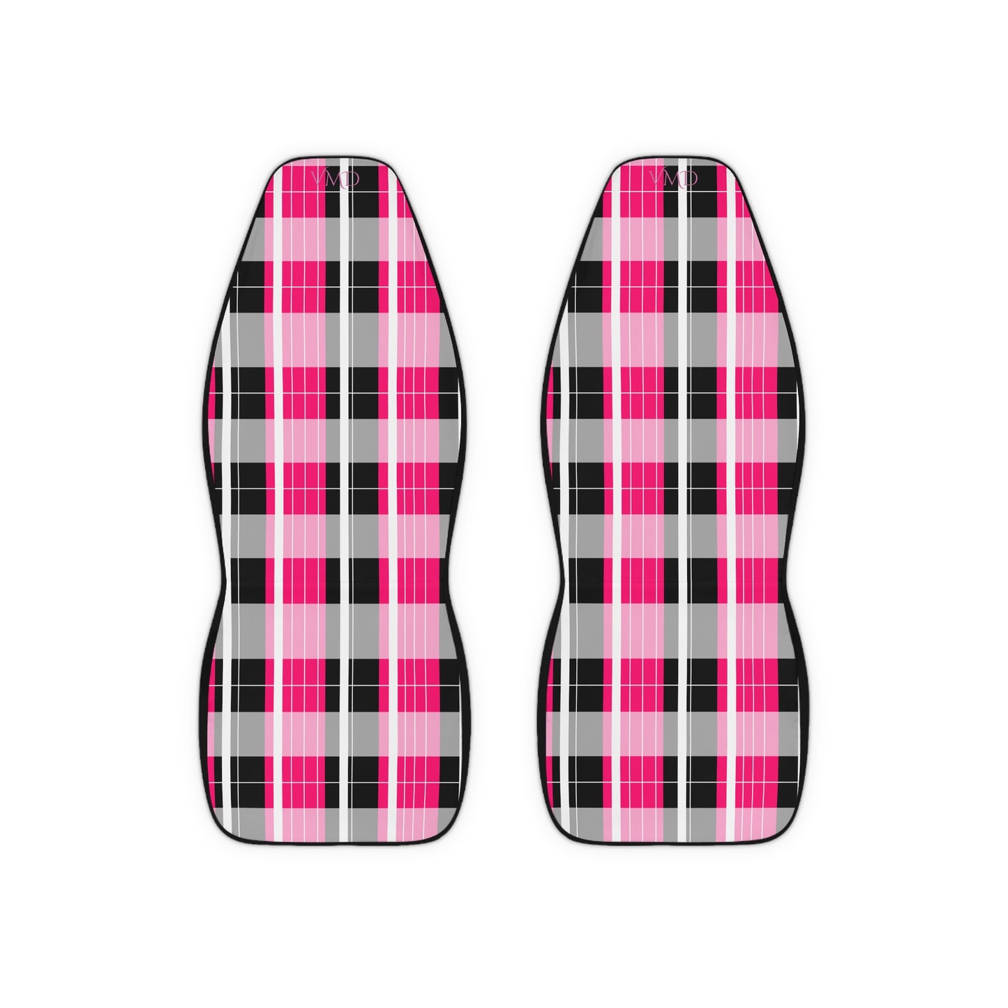 Polyester Car Seat Covers/ Dark Pink Plaid