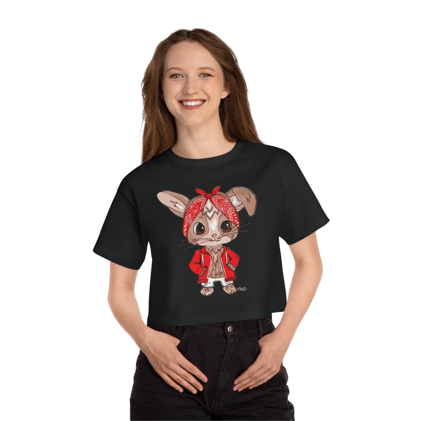 Champion Women's Cropped T-Shirt/Bandana Bunnie/Red