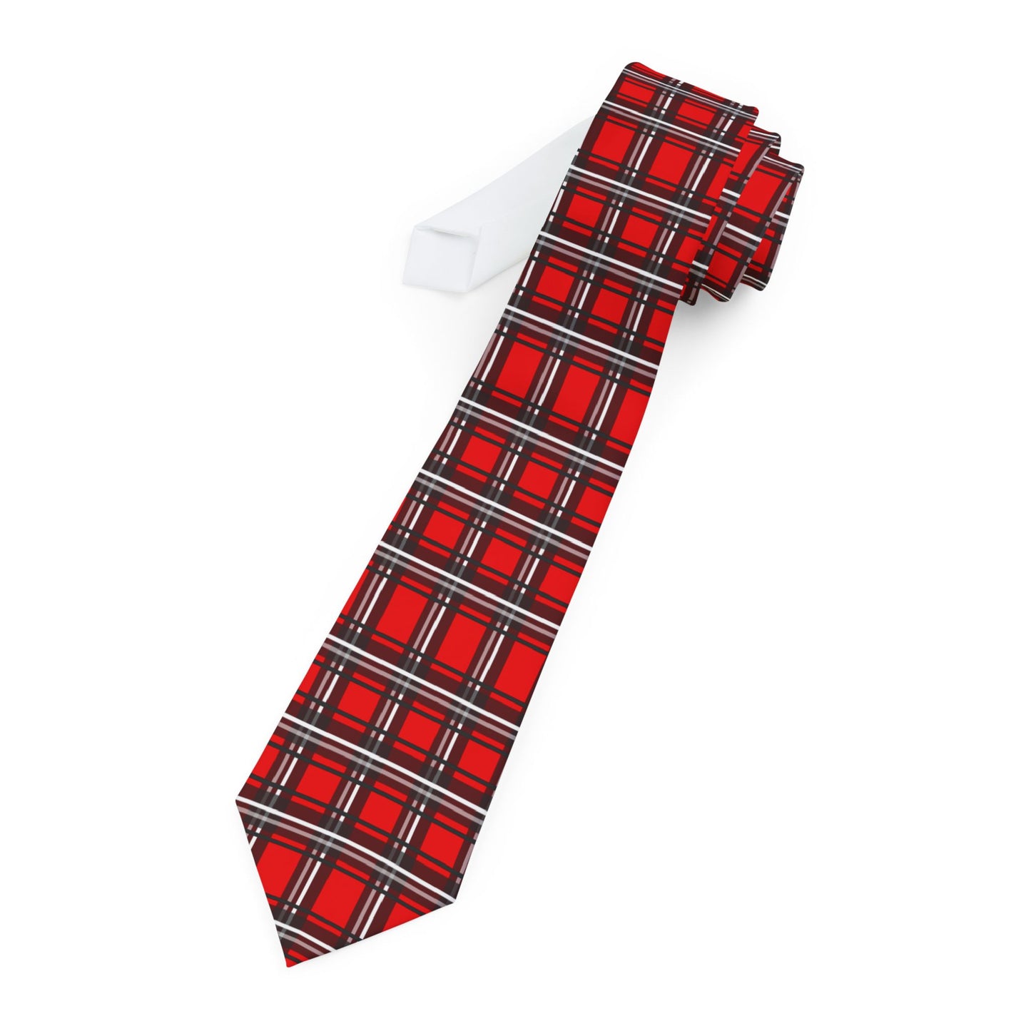 Men's Necktie/Red/Black/Plaid/Holiday