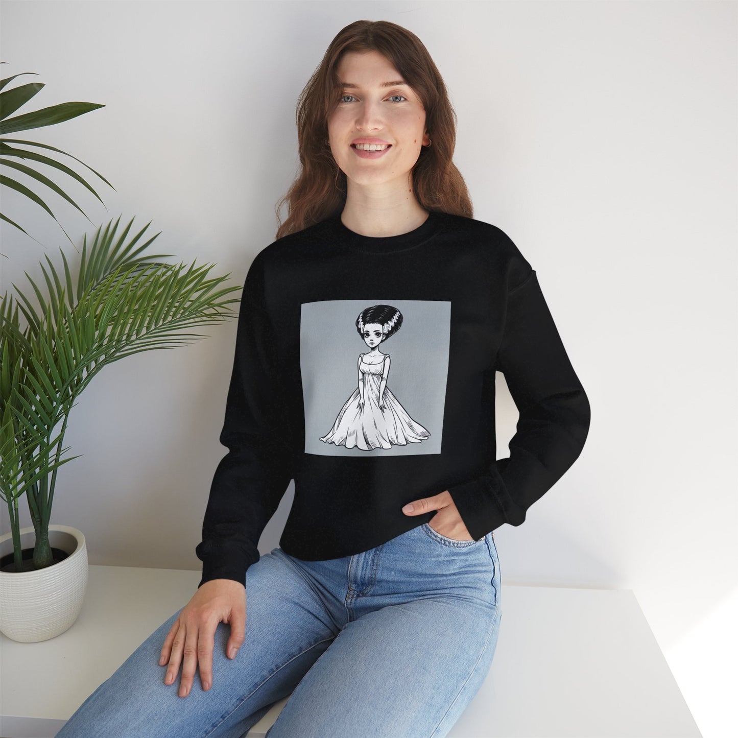 Unisex Heavy Blend™ Crewneck Sweatshirt/Bride of Frankenstein