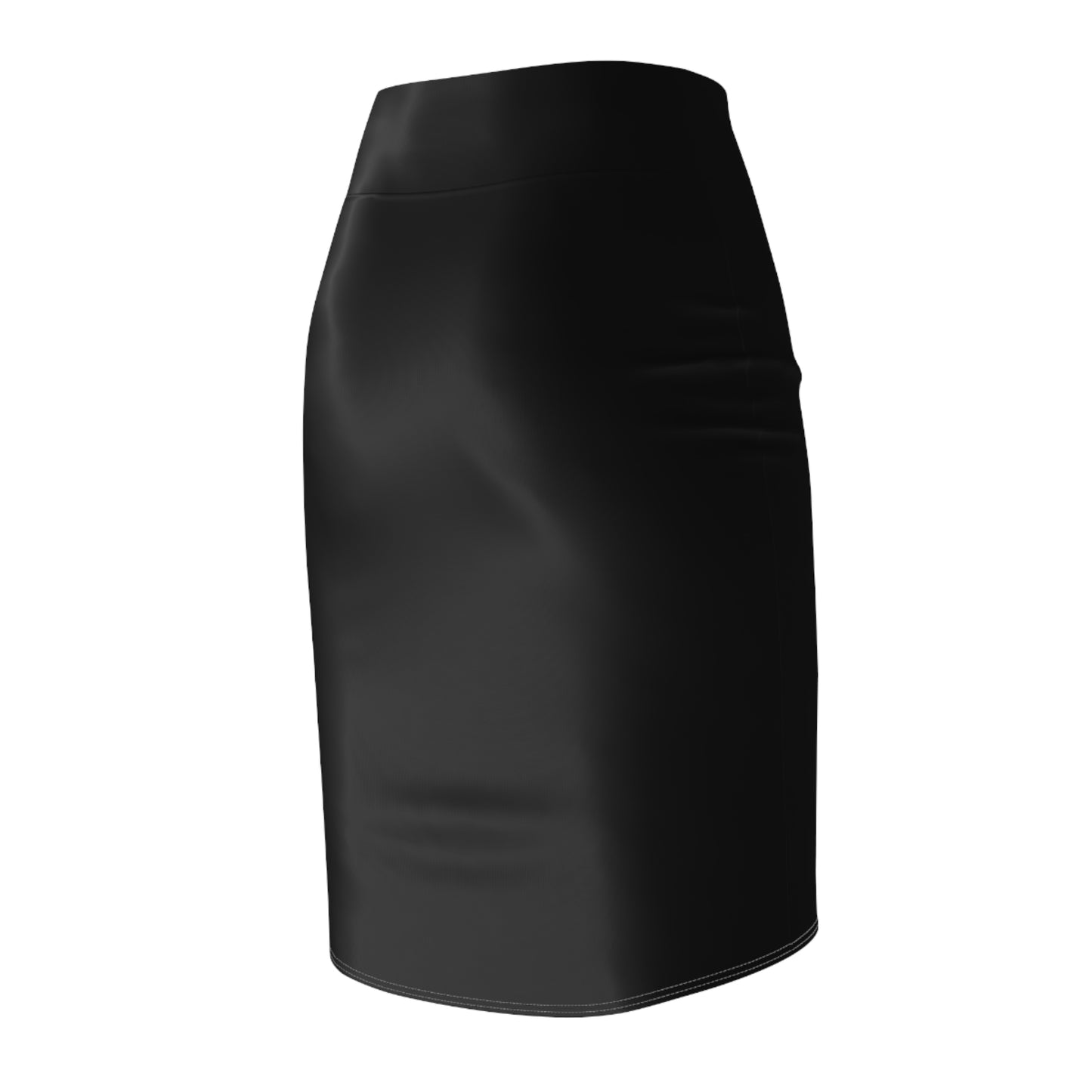 Women's Pencil Skirt (AOP)/Solid Black